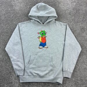 The WKND Hoodie Mens Medium Gray Dragon Logo‎ Rap Hip Hop Pullover Sweatshirt